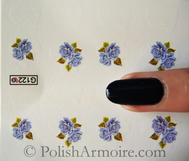 Elegance Lilac Rose Nail Water Decals