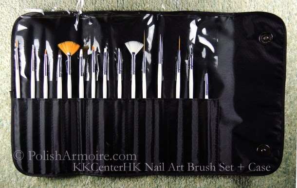 KKCenterHK 15 pc Nail Art Brush Set with Case